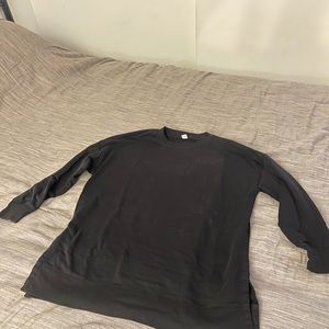 womens crew neck tunic sweat shirt